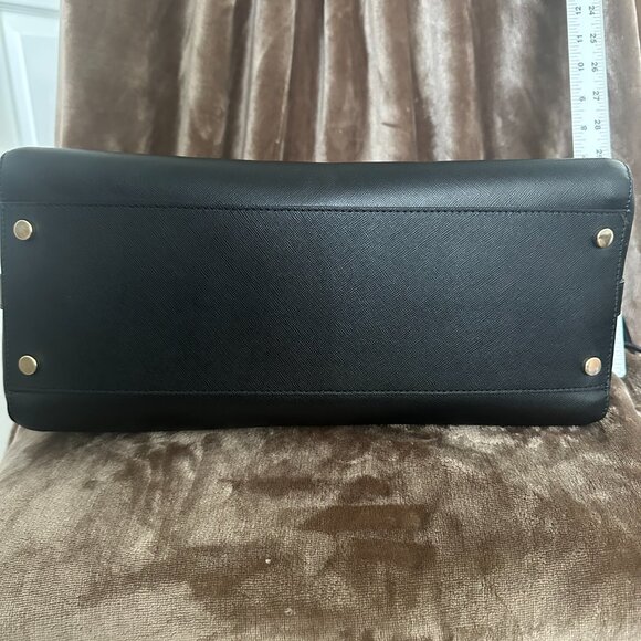 NWT CLAUDIA FIRENZE GENUINE LEATHER BLACK BAG MADE IN ITALY - Picture 5 of 6